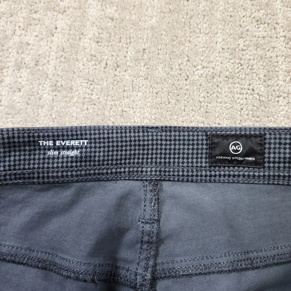 Adriano Goldschmied Pants Men 33x32 *READ Check Plaid The Everett Slim Straight